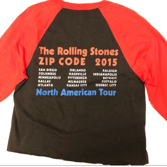 Rolling Stones Lips Raglan Concert T-Shirt - Picture 5 of 6